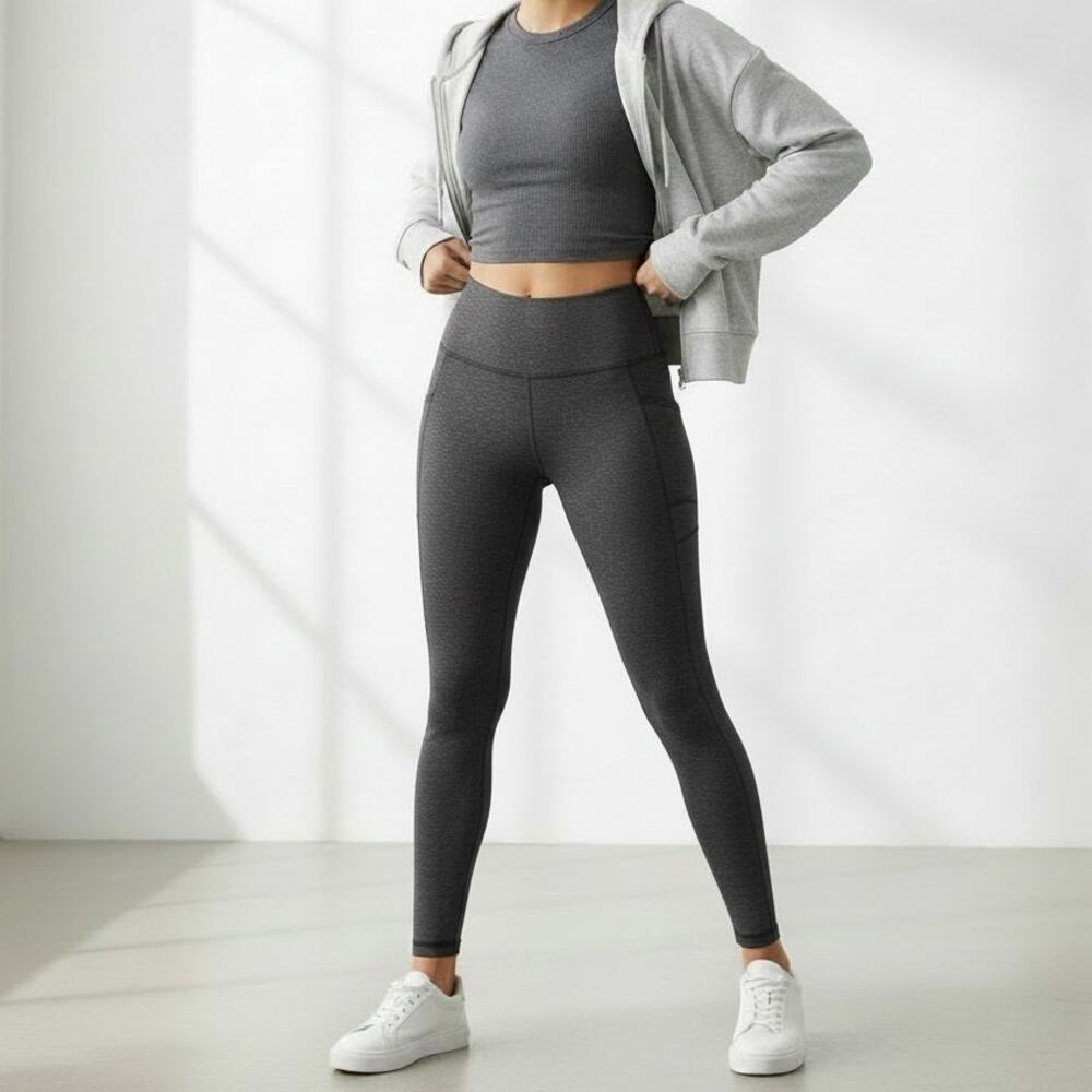 Lululemon Rush Hour Tight Women's Sz 6 Heathered Dark Cast Black Leggings Yoga